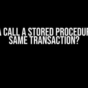 Does JPA Call a Stored Procedure in the Same Transaction?