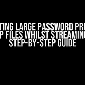 Extracting Large Password Protected 7zip Files Whilst Streaming: A Step-by-Step Guide