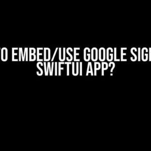 How to Embed/Use Google Sign-In in SwiftUI App?