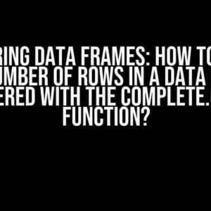 Mastering Data Frames: How to Count the Number of Rows in a Data Frame Filtered with the Complete.Case Function?